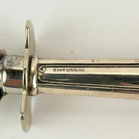 Vintage Sterling Silver Handled Carving Set With Stainless Blade - Picture 5 of 6